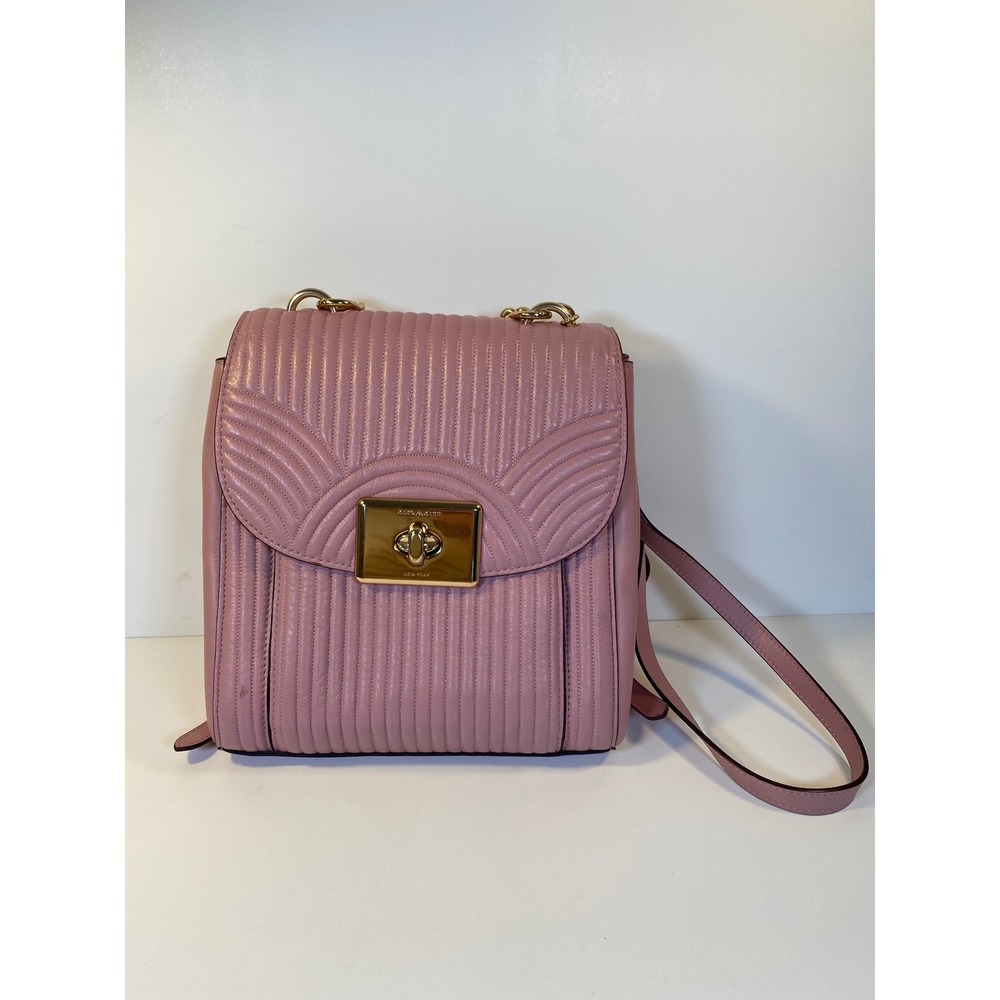 Coach Cassidy Backpack Pink Quilted Leather Gold Hardware